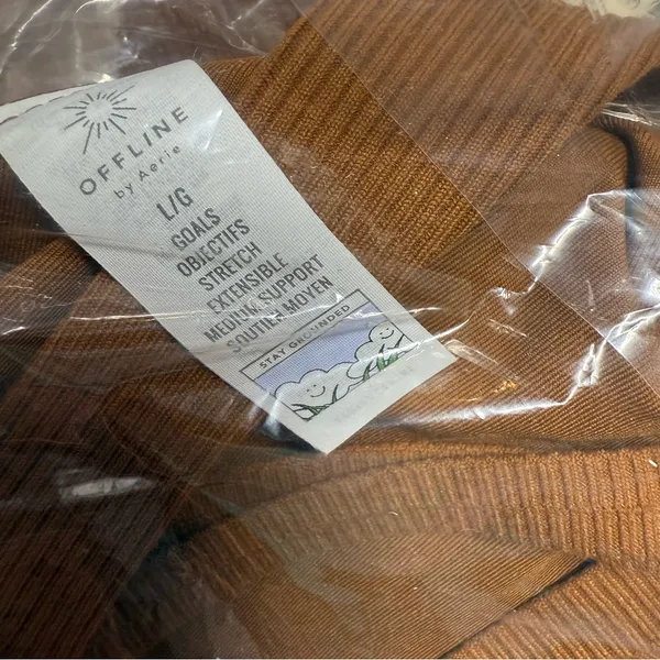 NWT Aerie Offline Goals Stretch Medium Support Ribbed Sports Bra Size Large L - Image 8