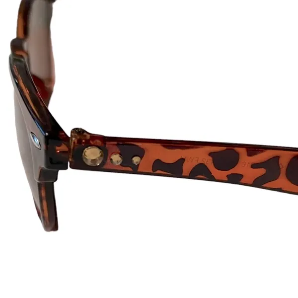 Vintage Tortoiseshell Sunglasses Brown Amber Retro Unbranded - Image 3