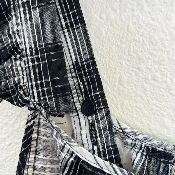 BB Dakota by Steve Madden Black and White Plaid Maxi Dress, M - Image 7