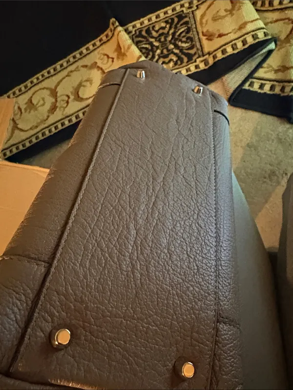 Furla Taupe Leather‎ Satchel with Gold-Tone Charm - Image 3