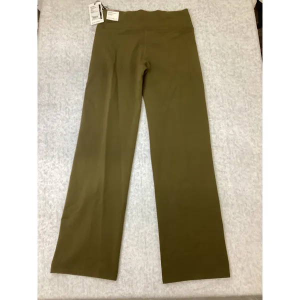 CALIA Womens Essential High-Rise Straight Leg Pant Dark‎ Khaki Olive Large NWT - Image 3