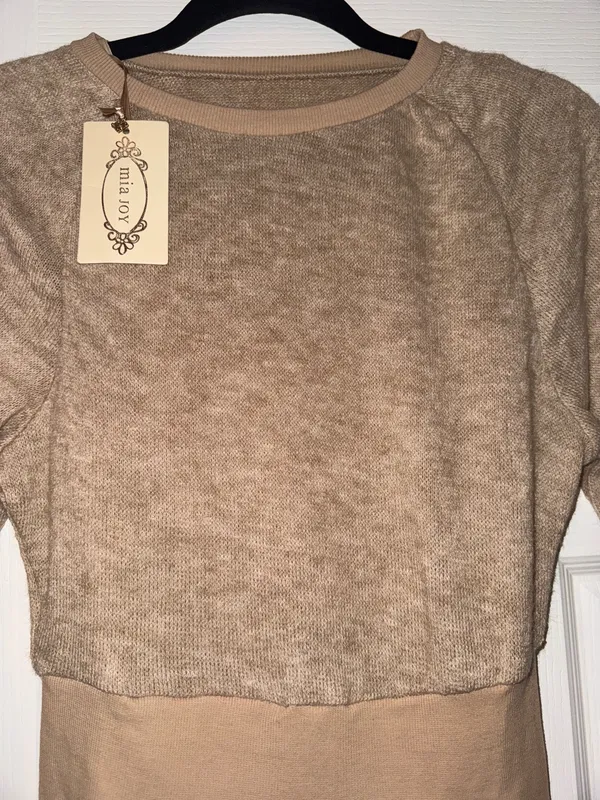 MIA Joy Dress Medium Women’s Cottagecore Boho Cream Long Sleeve Ruffle Lined - Image 2