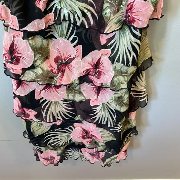 NWT‎ Raga small women’s floral dress beaded - Image 3