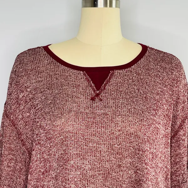 Jessica Simpson Zinfandel Ionna Ongoing Bell Sleeve Ribbed Henley Top- 2X- NWT - Image 2