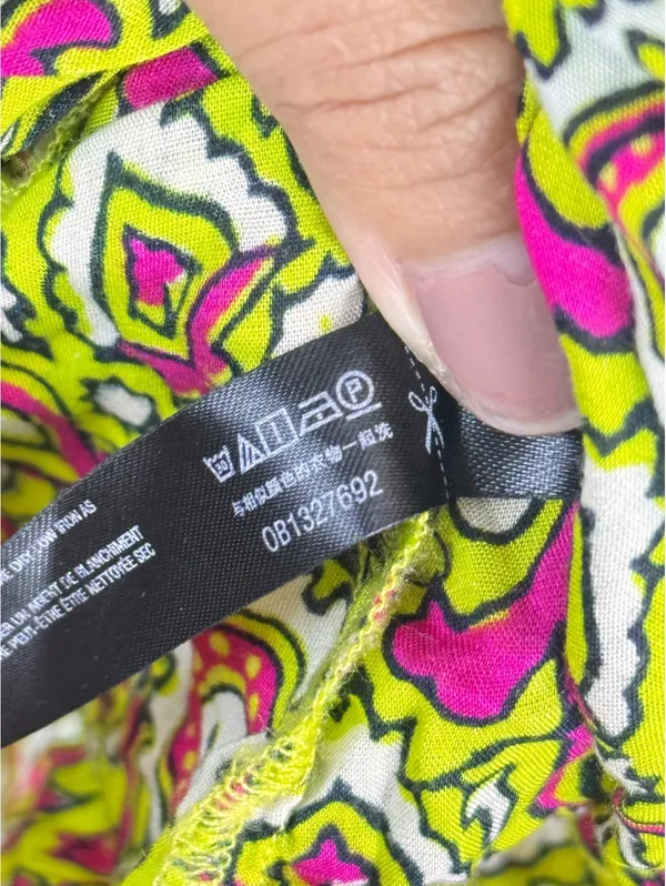 By Anthropologie Flounced Maxi Lounge Dress Citron Paisley Modal M Boho - Image 9