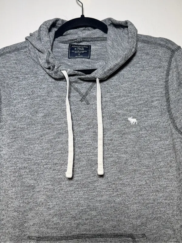 Abercrombie & Fitch Women's Small Gray Hooded Pullover Sweatshirt - Image 2