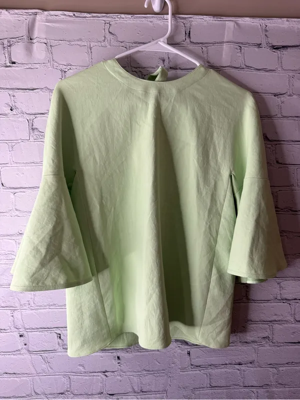 Tibi mint Green Bell Sleeve Women's Top size xs - Image 5