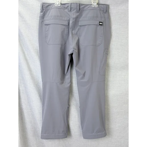 REI Co-op Savanna Trails Pants Womens 16 Petite Gray Hiking‎ Cargo Roll Up Hem - Image 7