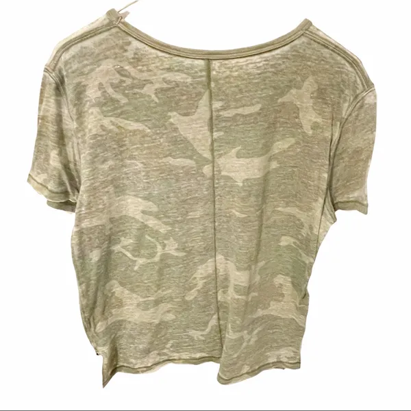 Free People Size XS Green Camouflage Tourist Crewneck Short Sleeve Tshirt - Image 6