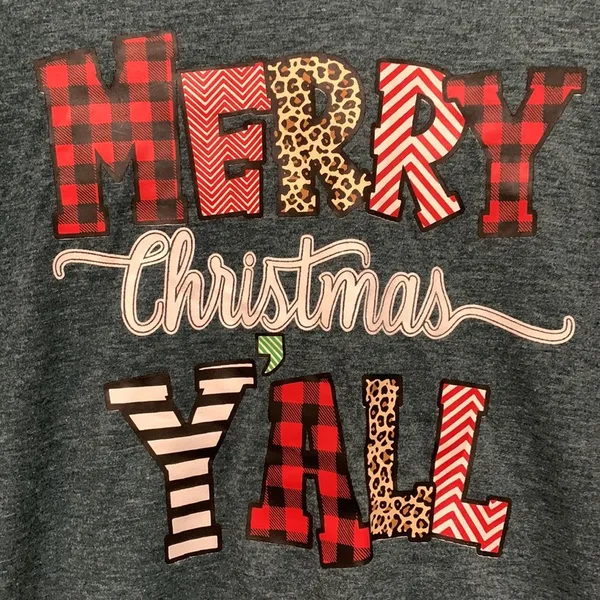 Merry Christmas Y’all shirt woman medium - Image 2