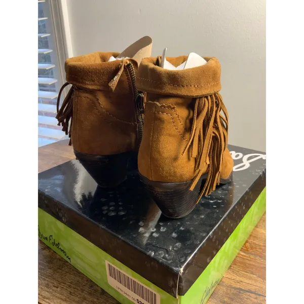 Sam Edelman Cocoa Suede Fringe ankle boots size 6.5‎ - Image 7