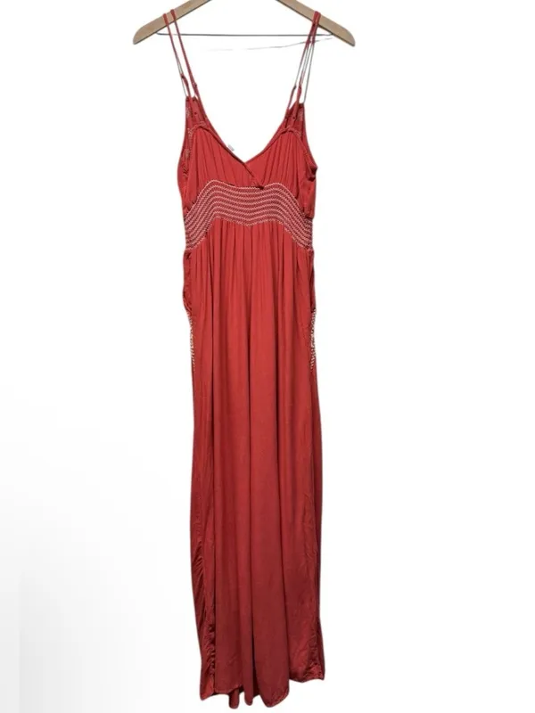 American Eagle Boho Embroidered Wide-Leg Jumpsuit - Size L - Image 3