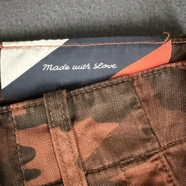 Sundry Camo Ankle Pants Womens 25 Brown Twill Pleated Crop Pockets Relaxed NWT - Image 5