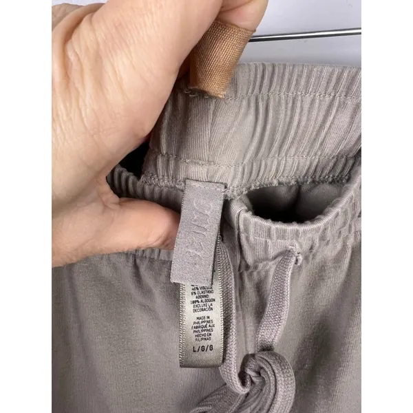 Skims Lounge Pants Womens Large Taupe Soft Wide Leg Drawstring Stretch 30” - Image 4