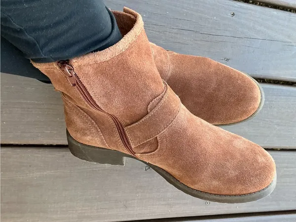 Genuine Suede Buckle Ankle Booties - stylish and comfy 🤎🤎 - Image 9