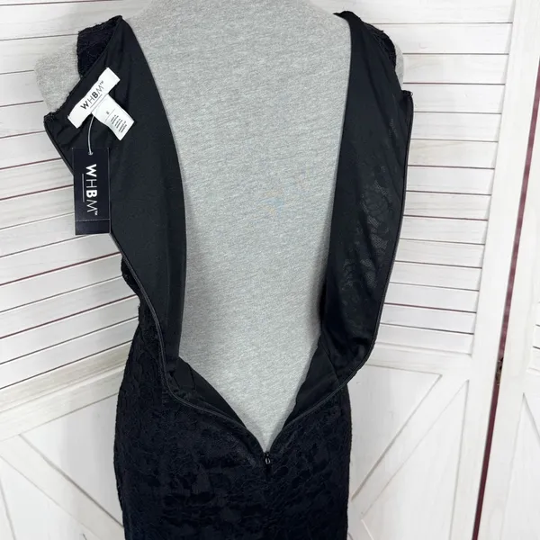 White House | Black Market Black Lace Sleeveless Sheath Dress Size 6 Party Cocktail Evening Gothic - Image 7