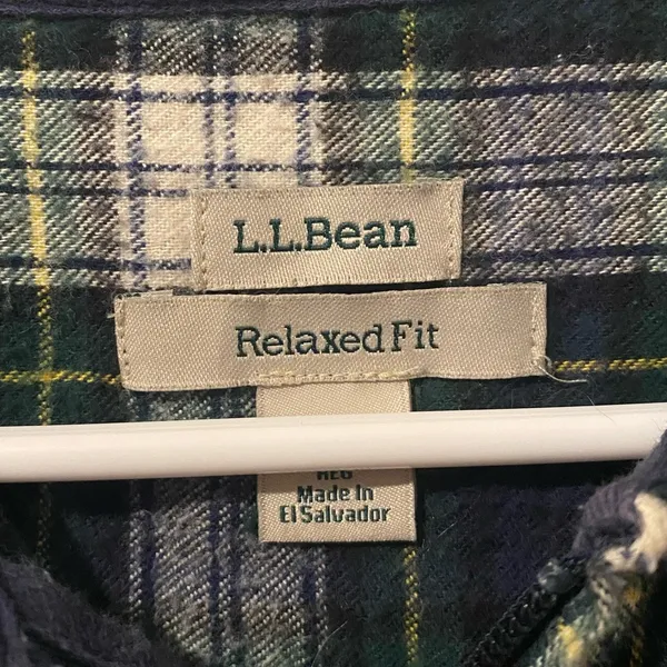 L.L.Bean Flannel Zip-Up Hoodie Jacket - Image 3