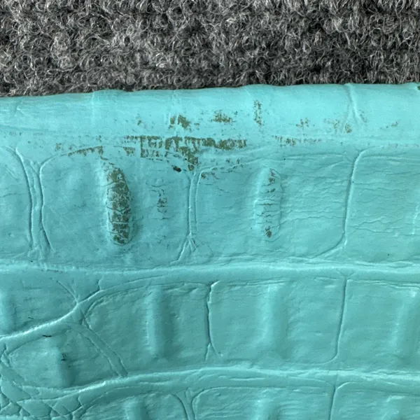 Kate Spade New York Turquoise Croc Embossed Leather Crossbody Clutch Purse - Image 11