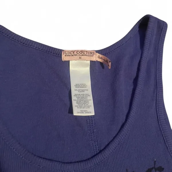 Juicy Couture Purple/Blue Tank Top - Image 3