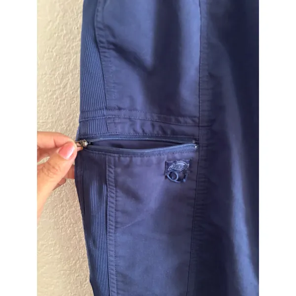 Dickies Scrub Pants XS Navy Blue Dynamix Jogger Cargo Elastic Waist DK155 - Image 3