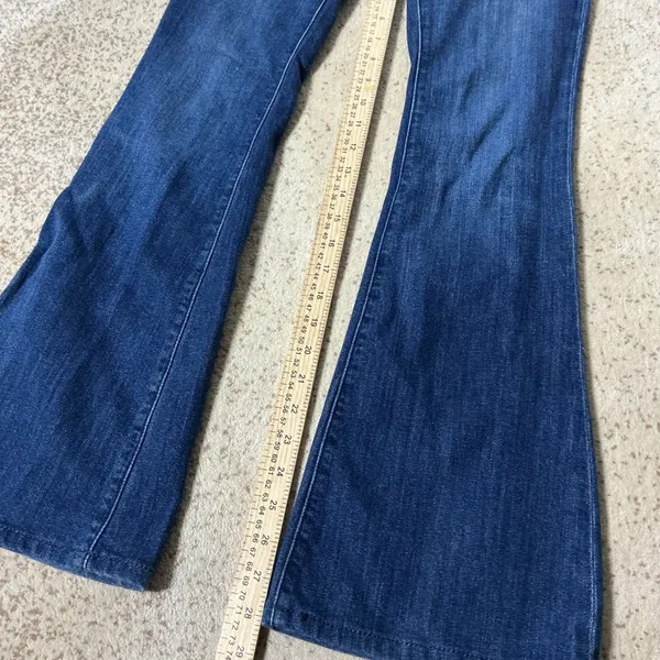 Joie Jeans Trouser Flare Women 25 Blue Medium Wash Mid Rise Denim Stretch Pants - Image 7
