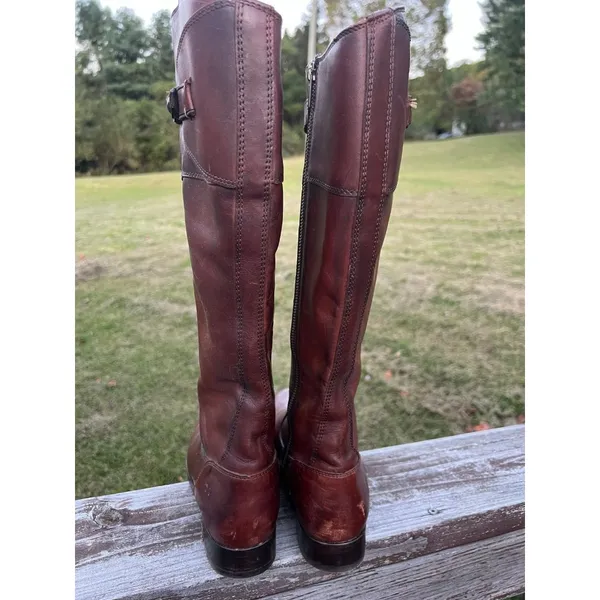 Frye Molly Button Tall Redwood Riding Boots Women's Size 8 - Image 2