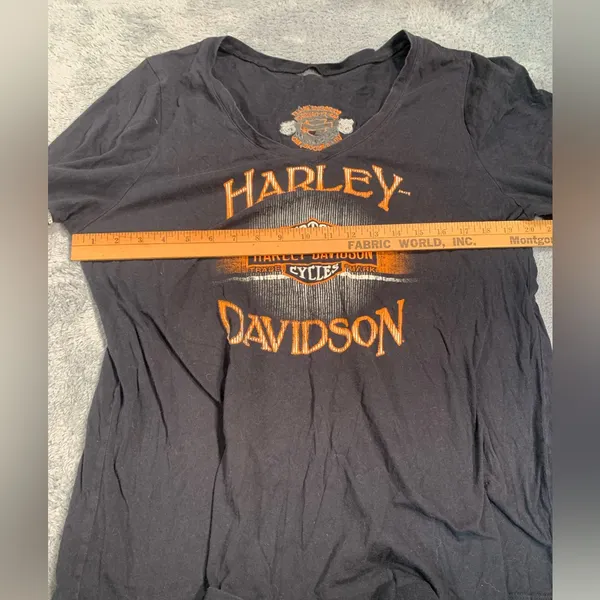 Harley-Davidson Black Tee with Orange Graphics villa ridge MO - Image 5