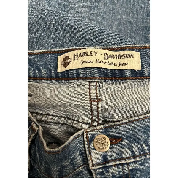 ‎Harley Davidson Straight Leg Jeans Blue Size 10P - Image 3