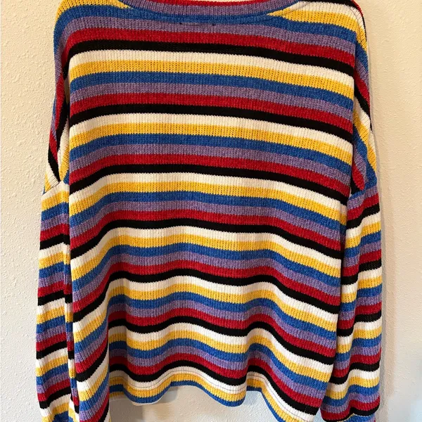 In Loom Women’s Striped Knit Sweater - Image 2