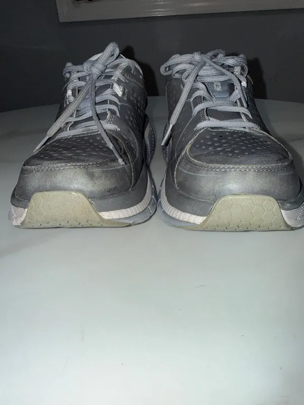 Hoka one one Gaviota leather Gray and Light Gray Cushioned Running Sneakers - Image 6