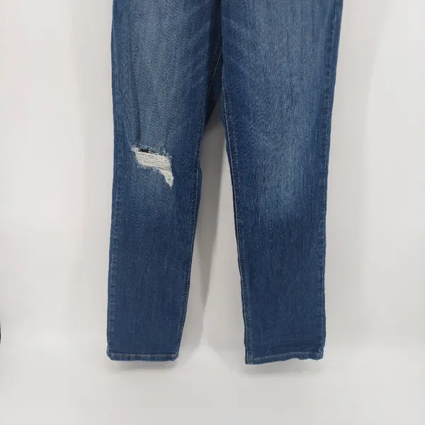 Ariat Women's Distressed Ultra High Rise Straight Leg Jeans - Dark Blue Sz 26R - Image 4