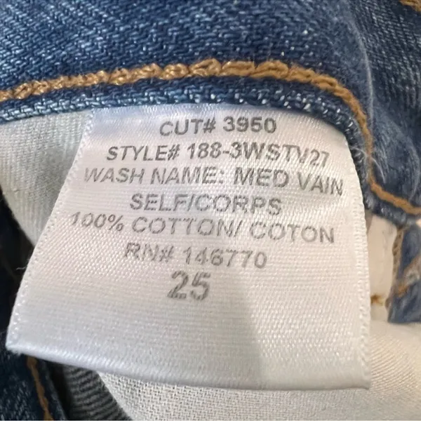 NWOT Re/Doke 70s Stove Pipe High Rise straight crop jeans size 25 - Image 3