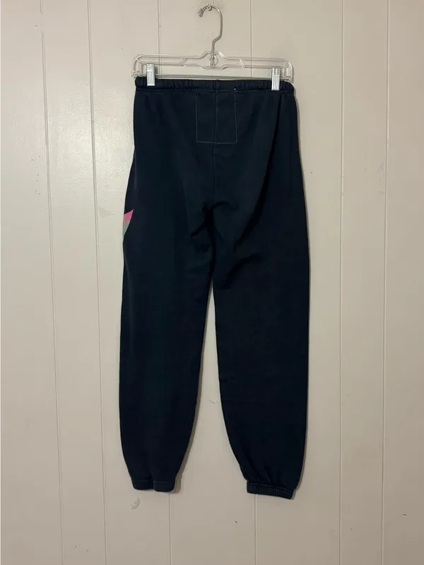 Aviator Nation Rainbow Bolt Sweatpants Charcoal Gray Joggers Size S - Image 7