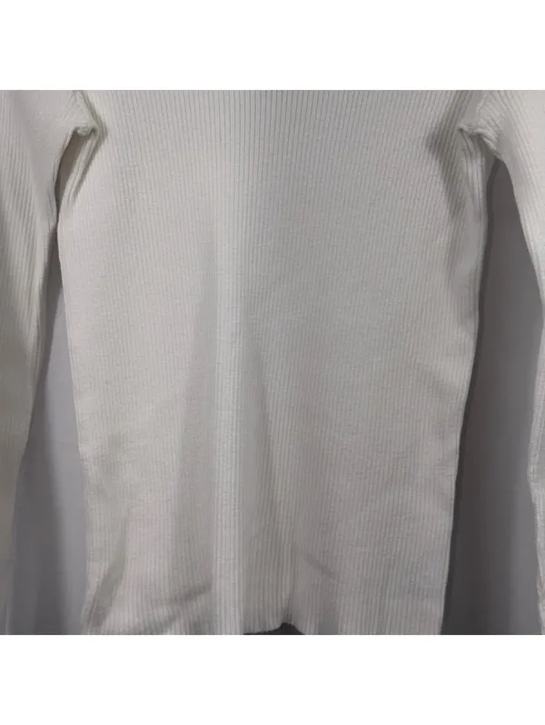 Lauren Ralph Lauren S White Ribbed Turtleneck Sweater - Image 3