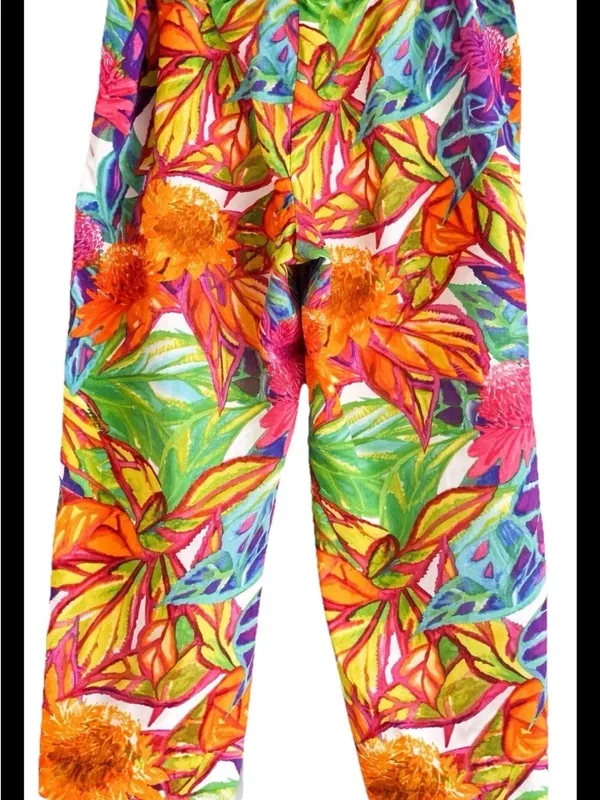 Lauren Ralph Lauren Womens Palazzo Pants 1X Tropical Floral Wide Leg Resort - Image 6
