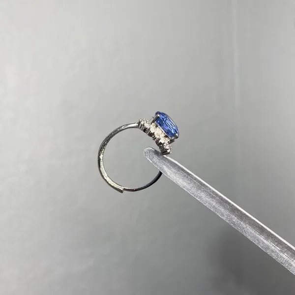 Blue Sapphire Crystal Adjustable Ring Ethereal Fairy Renfaire - Image 3
