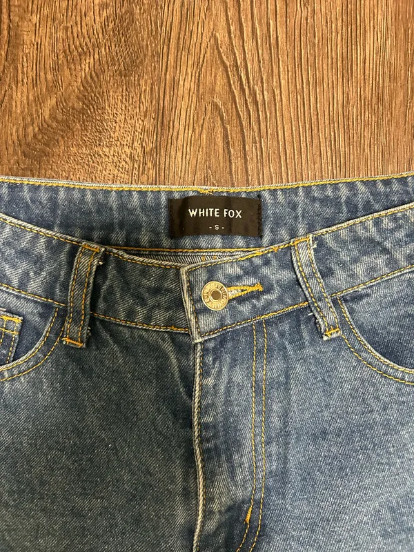White Fox Wide Leg Denim Jeans - Image 2