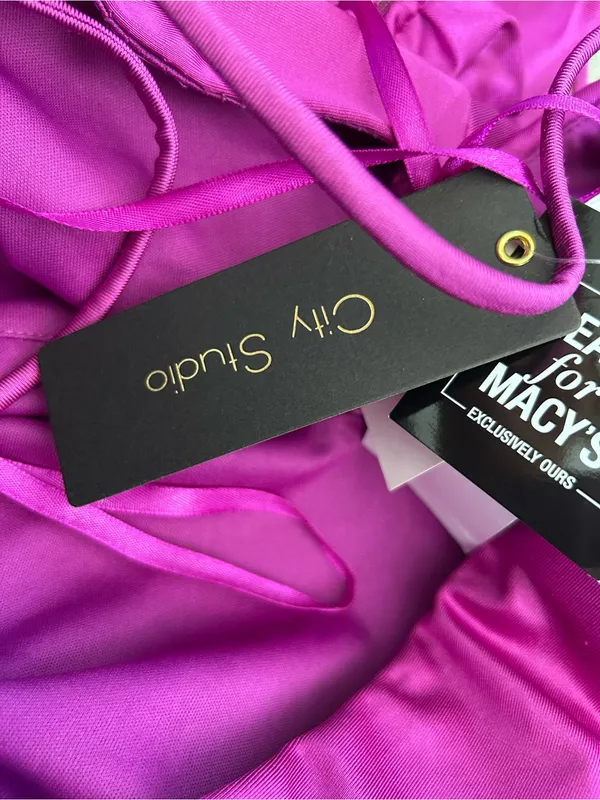NWT City Studio Magenta Strappy Maxi Formal Prom Homecoming Dress Size 15/16 - Image 7