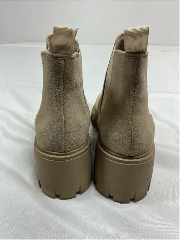 Womans Excellent Steve Madden Howler Pullon Ankle Boots Size 7.5 Beige - Image 4