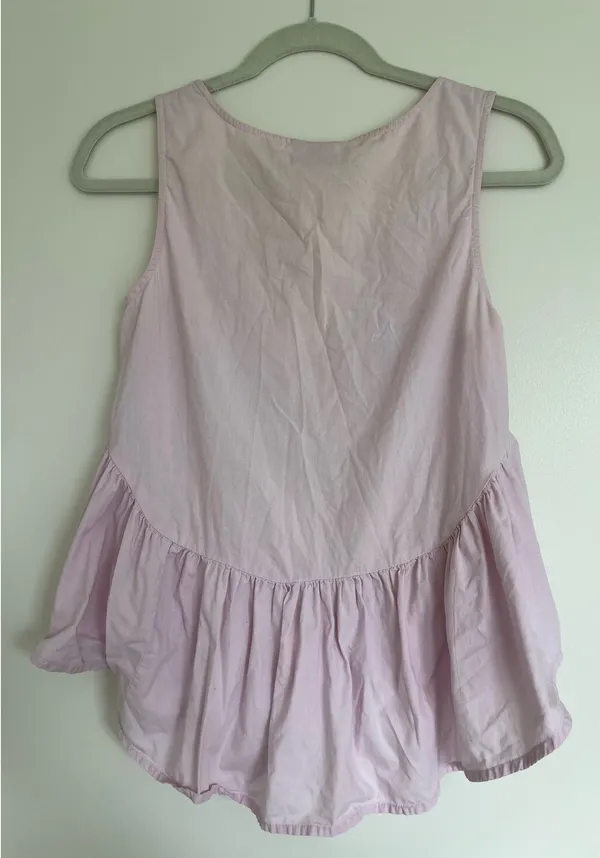 Pink Peplum Anthropologie Tank Top - Image 2