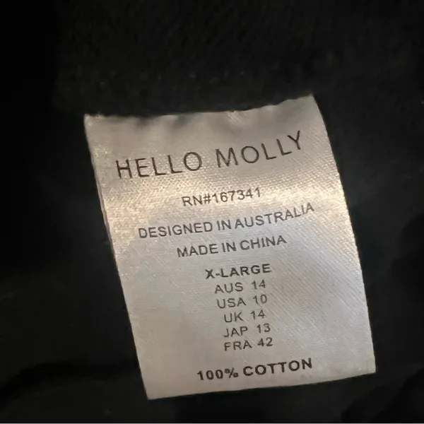 Hello Molly Exclusive Base Slip On New York‎ Black Hoodie Size XL - Image 12