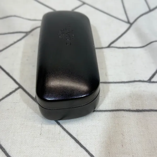 Coach Eyeglasses Case OS Black Hard Shell Clamshell with Cleaning Cloth - Image 8