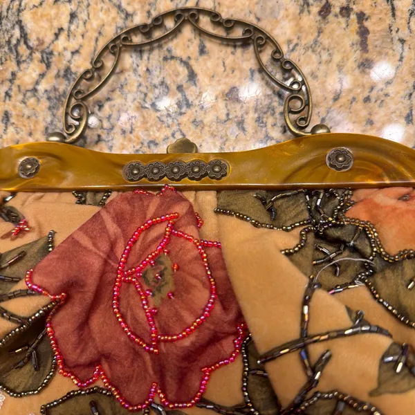Vintage purse Yellow - Image 5