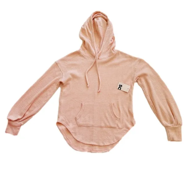 SO Hoodie Sweater Peach Kangaroo Pocket Pullover Lightweight Top Small NEW - Image 10