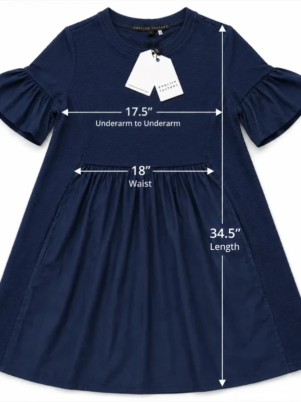 English Factory - Mixed‎ Media Ruffled Short-Sleeve Mini Dress - Image 5