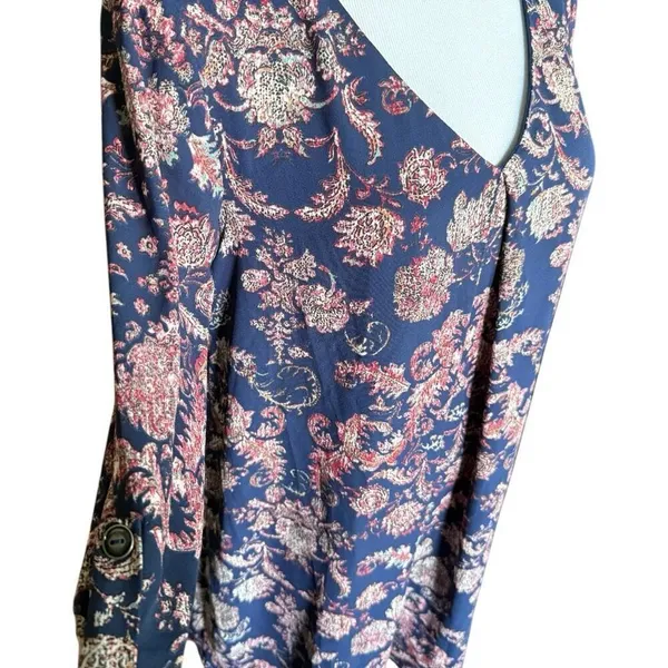 Womens Anthropologie Lush Floral Print V Neckline 3/4 Sleeve Spring Dress - SZ M - Image 3