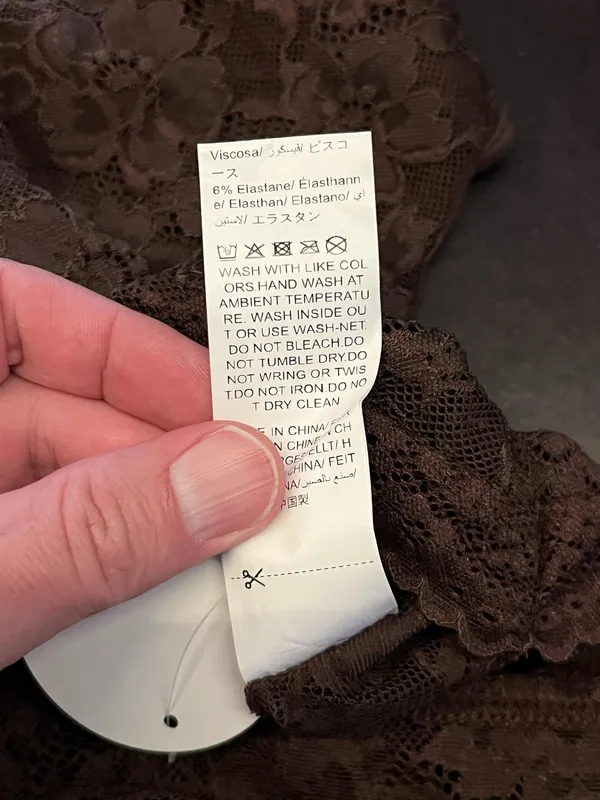 SweatyRocks Bralette Bra Womens Medium Brown Lace Sheer Wireless Lined Crop Top - Image 8