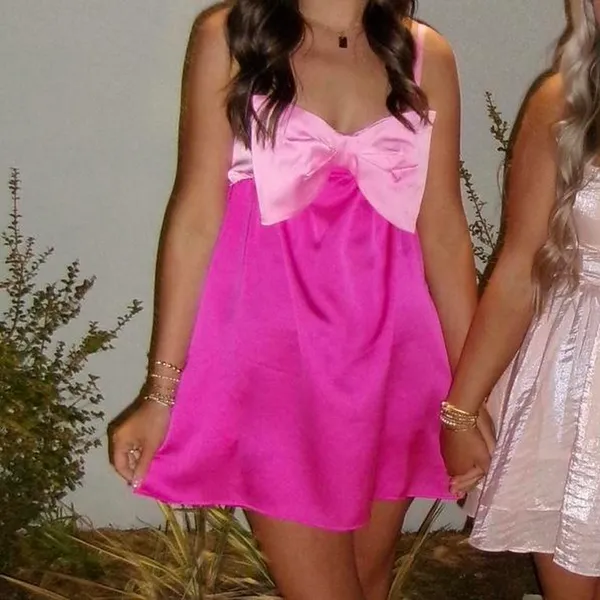 Show Me Your Mumu Pink Bow Mini Dress - Image 2