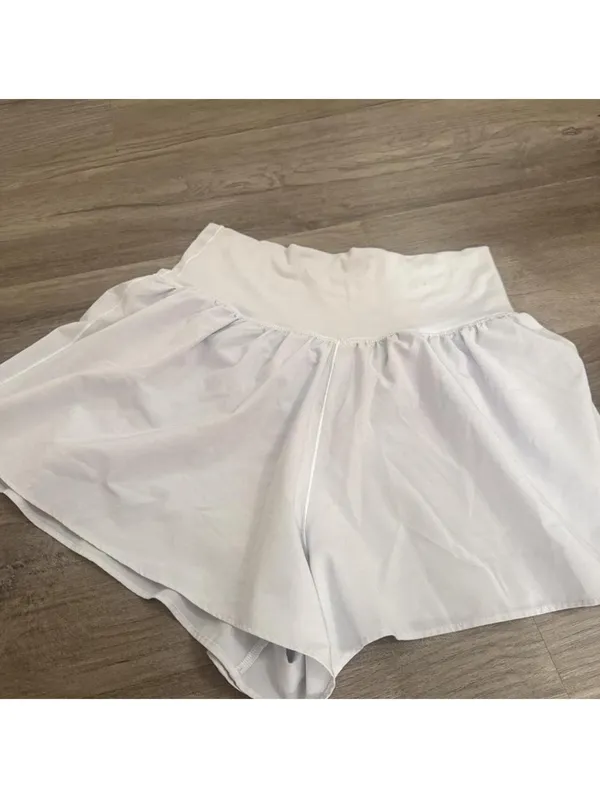 White butter soft Aerie tennis skort with built-in shorts. - Image 2