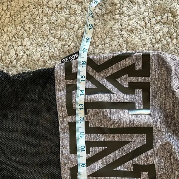 PINK Victoria’s Secret Nylon/Mesh Duffle Bag Gray/Black‎ - Image 4